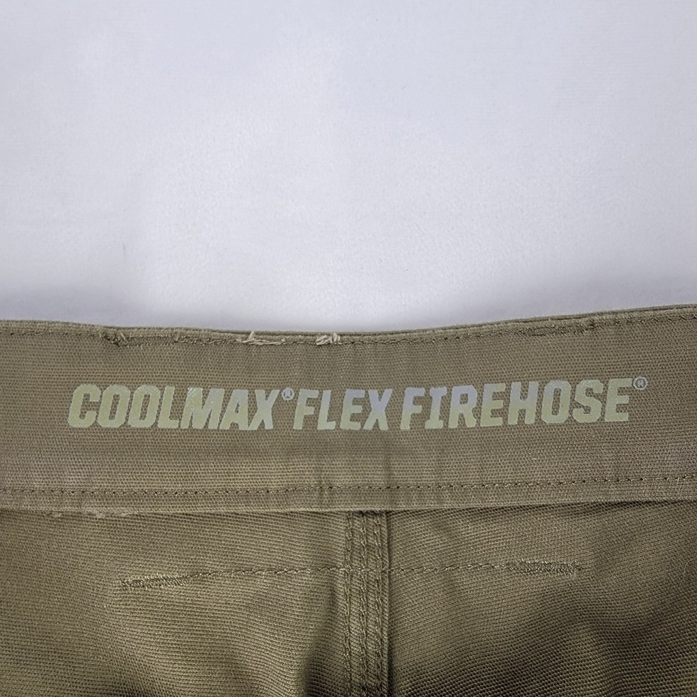 Duluth Trading Co Coolmax Flex Firehose Carpenter Pants Mens 42x32 Olive Green - Picture 3 of 9